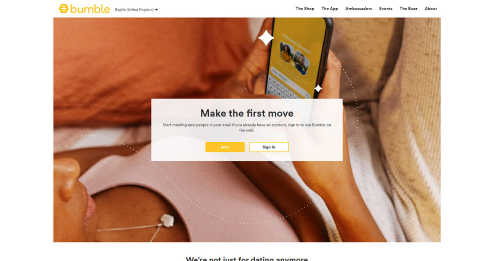 Bumble homepage