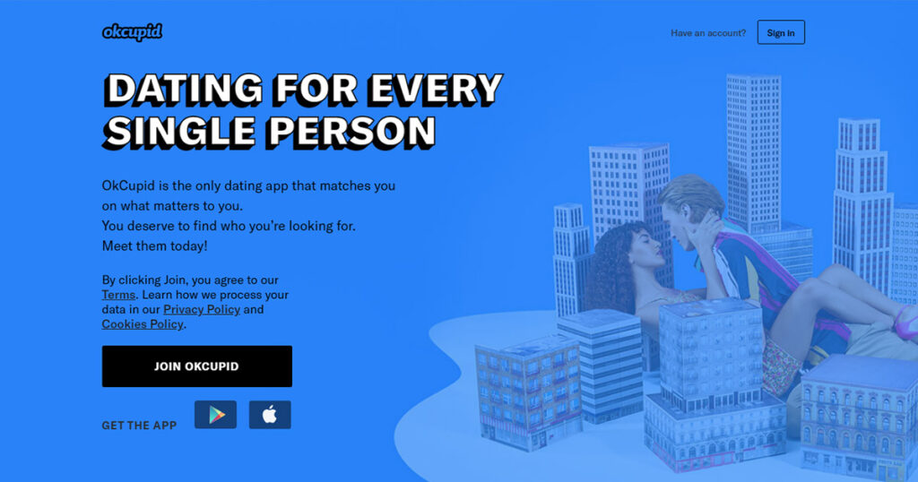 OkCupid Homepage