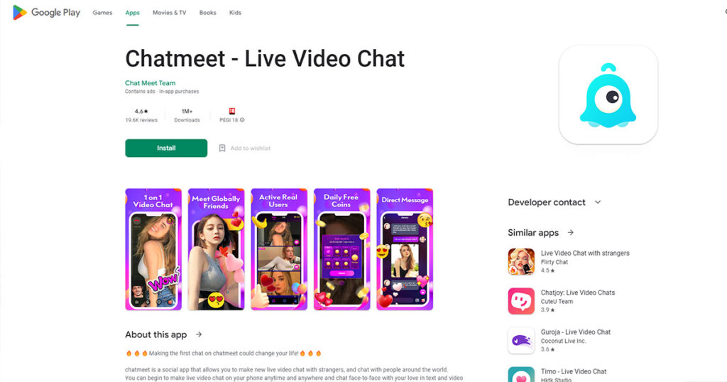 Chatmeet on Google Play store