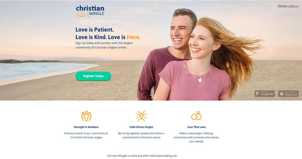 ChristianMingle homepage